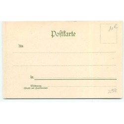 n°22988 - Fantaisie - Cigogne portant un bébé dans un panier rempli de roses