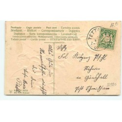 n°22990 - Carte Gaufrée - Trägst du sie heim .... di Liebe - Anges portant des trèfles