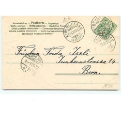 n°11580 - Carte Fantaisie - Fröhliche Weihnachten - Ange Gardien - Enfants dans un Médaillon