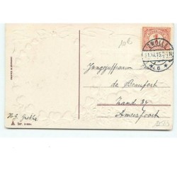 n°11583 - Carte Fantaisie Gaufrée - Gelukkig Nieuwjaar - Angelot et Saint Bernard