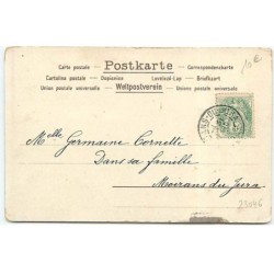 n°23046 -Fantaisie - Portrait d'une jeune fille avec des marguerites dans les cheveux au-dessus de coquelicots