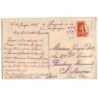 n°23053 - Carte Brodée - Souvenir - Drapeau français, et fleurs
