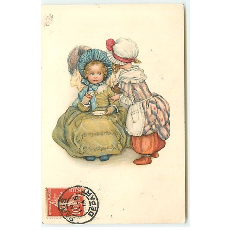 n°23060 - SB Pearce - MM Vienne n°727 - Fillette servant le thé à une autre