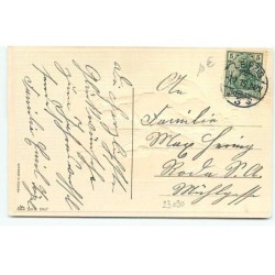 n°23090 - Carte Gaufrée - Nouvel An - Enfants près d'une bouteille de champagne - Pièces d'Or