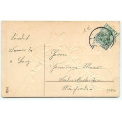 n°23130 - Carte Gaufrée - MSIB n° 13972 - Nouvel An - Angelot avec un Trèfle