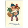 n°23140 - Fröhliche Weihnachten - Style Clapsaddle - Enfant avec des Jouets et un Panier de Fruits