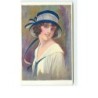 n°11605 - Carte Illustrateur - Mario Caradossi - Femme avec un chapeau Bleu