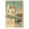 n°23144 - Joyeux Noël -Anges veillant sur un Village