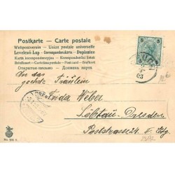 n°23172 - Carte Gaufrée - Prosit Neujahr - Fillette réglant une pendule avec un vieil homme