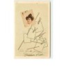 n°11608 - Carte Illustrateur - Femme et Palette de peintre rectangulaire