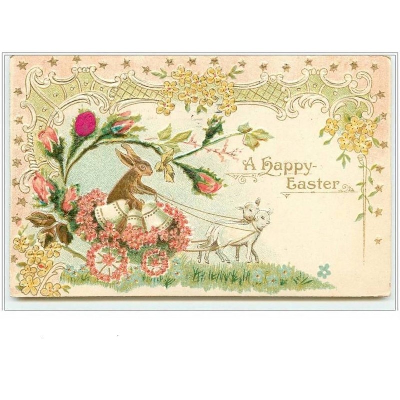 n°232 - Carte Gaufrée - A Happy Easter
