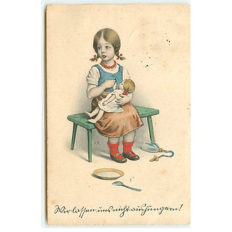 n°23318 - Illustrateur - MM Vienne n°997 - Fillette jouant avec une poupée