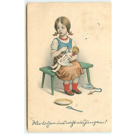 n°23318 - Illustrateur - MM Vienne n°997 - Fillette jouant avec une poupée