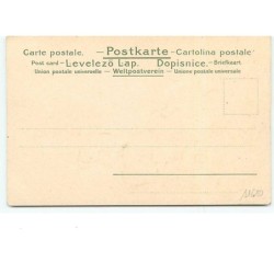 n°11610 - Carte Illustrateur - Femme et Palette de peintre forme originale