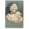 n°23330 - Fantaisie - Clapsaddle - Paillettes - Jeune Femme avec des fleurs - n°10