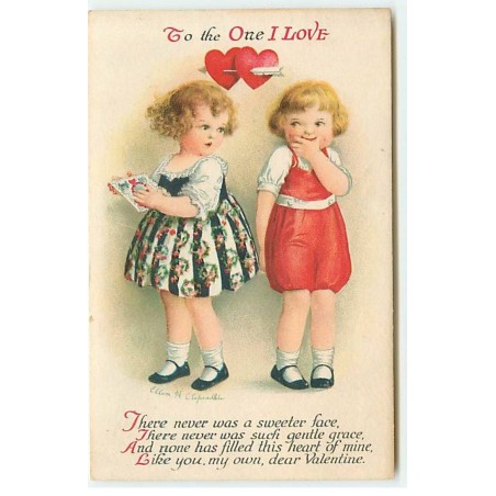 n°23345 - Valentin - To the One Love - Ellen Clapsaddle - There never was a sweeter face