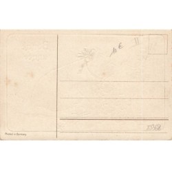 n°23368 - Carte Gaufrée - Bonne Année - Cochon mangeant des trèfles