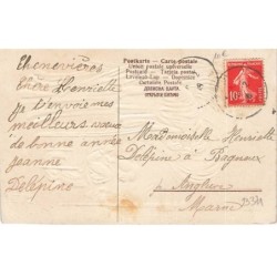 n°23371 - Carte Gaufrée - Nouvel An - Bonne Année - Un ange gardien écoutant les prières d'un enfant