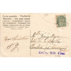 n°23392 - Carte Gaufrée - Clapsaddle - 1er Avril - Ange assis sur des violettes, tiré par des poissons