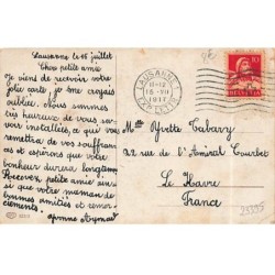 n°23395 - Fantaisie - WF - Fillette jouant avec une poupée, près du landau de sa poupée