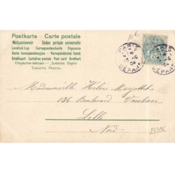 n°23396 - Fantaisie - Clapsaddle - Fillette avec un chapeau fait d'une pensée