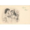 n°23418 - MM Vienne n°370 - Joyeuses Pâques - Deux fillettes, l'une portant des lapins dans une hotte