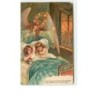 n°11633 - Carte Fantaisie Gaufrée - Ange Gardien et Enfants endormis
