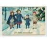 n°2343 - Carte  légèrement Gaufrée - Ein frohes neues jahr - Enfants dans la forêt