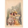n°23436 - Winkler u. Voigt - Pierrot et Colombine s'éventant