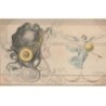 n°23452 - Illustrateur - B. Patella - Art Nouveau - Jeune femme regardant un ange portant une lance