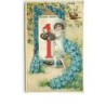 n°11639 - Carte Fantaisie Gaufrée - Bonne Année - Enfant peignant un 1