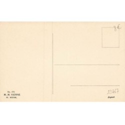 n°23467 - Noël - MM Vienne n°476 - Joyeux Noël - Jeune femme au milieu d'une couronne en Gui et en Houx