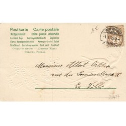 n°23477 - Carte Gaufrée - Clapsaddle - Bonne Année 1905 - Ange sur les nombres, tirés par des colombes