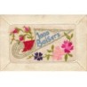 n°23501 - Carte Brodée - 1000 Baisers - Fleurs
