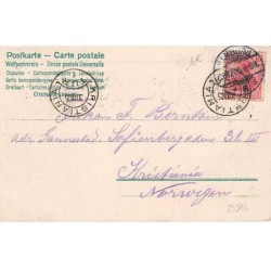 n°23516 - Nouvel An - Prosit Neujahr - Jeune femme postant une lettre