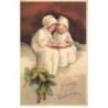 n°23539 - Carte Gaufrée - Clapsaddle - Noël - Fröhliche Weihnachten - Enfants lisant