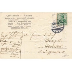 n°23540 - Carte Gaufrée - Noël - Fröhliche Weihnachten - Fillette tenant une poupée et un sapin