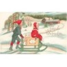 n°23547 - Noël - Fröhliche Weihnachten - Enfants sur une luge