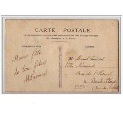 n°2355 - Carte Brodée - Bonne Fête - Horondelle apportant le courrier