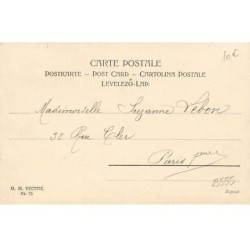 n°23555 - Art Nouveau - MM Vienne n°75 - Jeunes femmes jouant avec une guirlande de fleurs