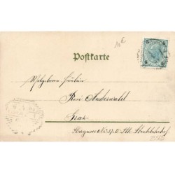 n°23565 - Pâques - Fröhliche Ostern - Deux anges soufflant dans des trompettes, près d'oeufs
