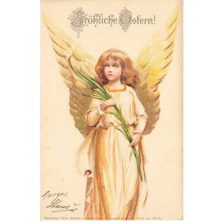 n°23566 - Pâques - Fröhliche Ostern - Ange gardien