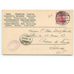 n°11650 - Carte Fantaisie - Angelots et femme lançant des boules de neige sur le Père Noël