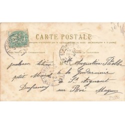 n°23590 - Carte Gaufrée - Fantaisie - Deux enfants, et un chaton sortant d'un papier peint crevé