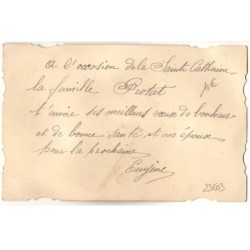n°23603 - Vive Sainte-Catherine - Bonnet en dentelle et  ruban rose