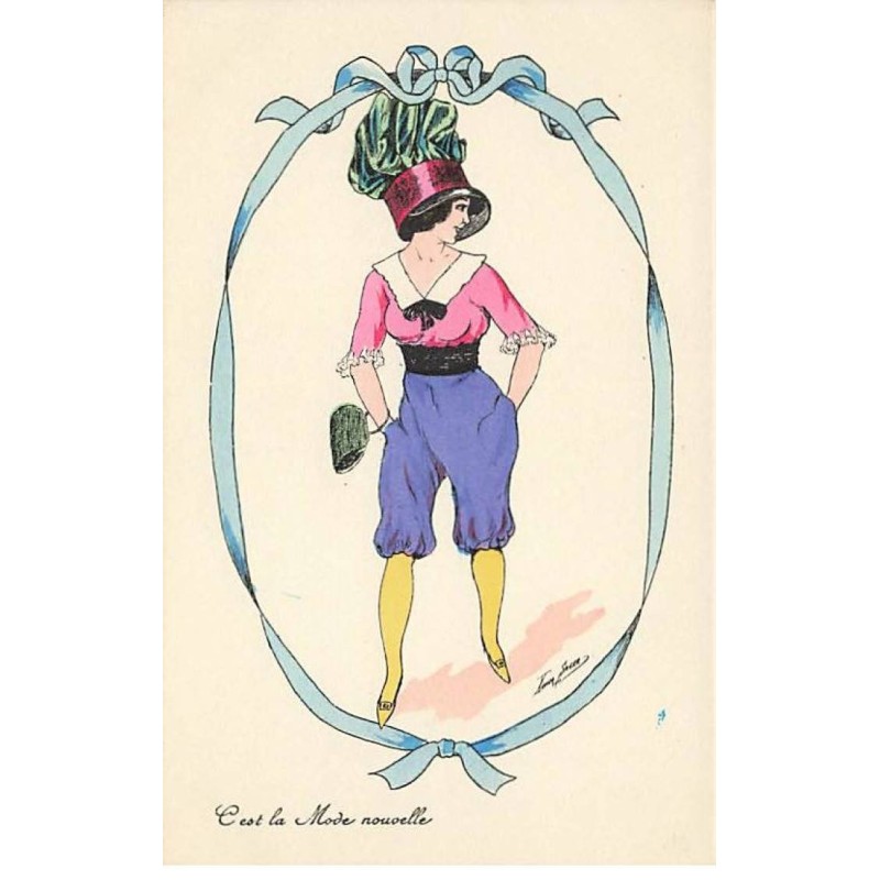 n°23612 - Illustrateur - X. Sager - C'est la Mode Nouvelle - Jeune femme portant un pantalon court