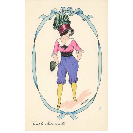 n°23612 - Illustrateur - X. Sager - C'est la Mode Nouvelle - Jeune femme portant un pantalon court
