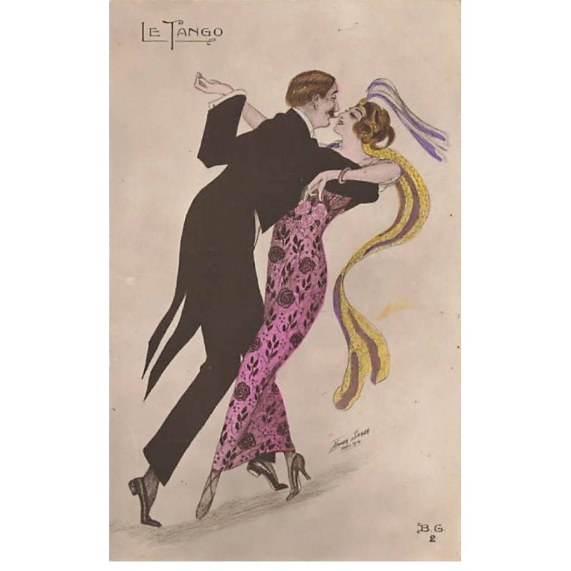 n°23614 - Illustrateur - X. Sager - Le Tango - Couple dansant