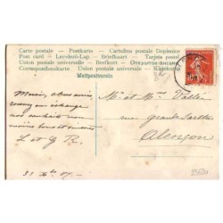 n°23630 - Carte en Relief - Bonne Année - Libellule volant près d'un nénuphar
