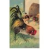 n°23636 - Carte Gaufrée - Joyeuses Pâques - Poules et un Coq